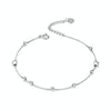 Five-pointed Star Ball Bracelet S925 Sterling Silver Platinum Plated Bracelet
