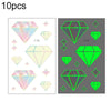 10 PCS Waterproof Luminous Tattoo Stickers Gradient Temporary Tattoo Stickers(EI-135)