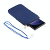 For 7.2 inch Universal Elastic Material Zipper Waist Bag(Blue)