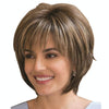 Wig-381 Brown Mixed Light Gold Women High Temperature Silk Curly Short Hair Wig