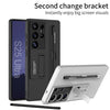 For Samsung Galaxy S25+ 5G GKK Ultra-thin Holder Phone Case with Pen Slots & Stylus Pen(Silver)