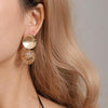 Ball Geometric Earrings For Women Hanging Dangle Earrings Drop Earrings(Gold)