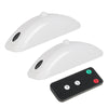 H901 2pcs / Pack Car Remote Pilot Light Warning Light Dual Flash Light (White)