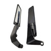 1pair Motorcycle Modification Accessories Invisible Wing Mirror Motorcycle Universal Adjustable Rearview Mirror(Black)