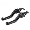 1pair Motorcycle CNC Six Speed Dual Disc Brake Handlebar Cowl Adjustable Electric Bike Brake Lever(Black)