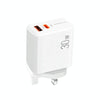 PD31 5V-20V 30W USB-C / Type-C + USB-A Multi Protocol Compatible Charger, UK Plug(White)