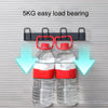 Household Glass Cup Holder Inverted Cup Hanger Bar Free Hole Wall Mounted Drainage Mug Shelf, Color: 4 Position (Black)