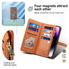 For Samsung Galaxy A26 5G ESEBLE Star Series Lanyard Zipper Wallet RFID Leather Case(Brown)