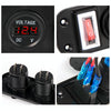 12V-24V Universal Car / Yacht Mobile Phone Charger Modification Ddual USB Panel with Switch(Blue Light)