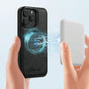 For iPhone 14 Pro LC.IMEEKE 2 in 1 RFID Magsafe Phone Case(Black)