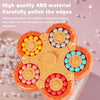 10 Sides Rotating Magical Bean Cube Fingertip Gyro Toy Educational Brain Development Roller Ball Toy(Pink)