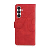 For Samsung Galaxy A26 5G Global Dual-color Splicing Flip Leather Phone Case(Red)