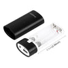 HAWEEL DIY 2x 18650 Battery (Not Included) 5600mAh Power Bank Shell Box with USB Output & Indicator(Black)