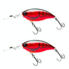 CB034/F 2pcs Inner Laser Deep Dive Sea Fishing Rock Fat Fake Bait Plastic Stiff Bait
