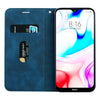 For Xiaomi Redmi 8 Frosted Business Magnetic Horizontal Flip PU Leather Case with Holder & Card Slot & Lanyard(Blue)