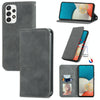 For Samsung Galaxy A73 5G Retro Skin Feel Magnetic Horizontal Flip Leather Phone Case(Gray)