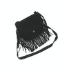 Mini Messenger Bag Cute Tassel Design Kids Coin Purses Children Handbags Shoulder Bags(Black)