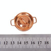 3 PCS Doll House Miniature Kitchen Copper Pot with Lid Children Educational Toys