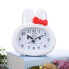 Home Daily Use Clocks Cartoon Bunny Children Creative Alarm Clock(White)