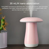 Mushroom Aromatherapy Night Light Bedroom Bedside Sleep Air Humidifier Sleep Aid Lamp Automatic Alcohol Sprayer(Black)