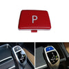 Car Gear Lever Auto Parking Button Letter P Cap for BMW 5 Series 2002-2010, Left Driving(Red)