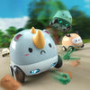 Cartoon Cute Pet Pull Back Car Children Mini Puzzle Inertia Car Toy(Whale)