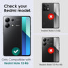 For Xiaomi Redmi Note 13 4G NORTHJO Camera LensCD Vein Metal Ring Tempered Glass Film(Black)