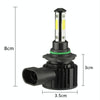F8 9006 2 PCS 22W 3000LM 6000K Four Side DOB LED Headlight Fog Light Bulbs High Beam Conversion Kit DC 9-32V