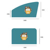 4 PCS / Set Car Window Magnet Sunshade Curtain Heat Insulation Sun Block(Blue Owl)