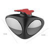 2 in 1 Car Blind Spot Mirror Reversing Parking Wide Angle Mirror 360 Degree Rotation Adjustable Convex Rear View Mirror(Black Left)