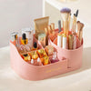 Rotating Skincare Cosmetic Storage Case Compartment Desktop Lipstick Makeup Brush Bucket, Color: Combination Model Pink