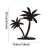 Acrylic Coconut Tree Mirror Stereo Wall Stickers Home Decoration Soft Mirror(Black)