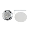 Aluminum Alloy Plating Motorcycle Handlebar Clock(Silver Shell Black Background)