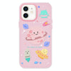 For iPhone 11 Skin Feeling Jelly TPU Hybrid PC Phone Case(Planet Pink)