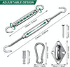 24 in 1 304 Stainless Steel Fixed Shade Sail Accessories Diamond Buckle Flower Basket Spring Buckle, Spec: M6 Set