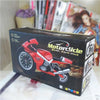 Creative Artistic Motorcycle Alarm Clock Desk Clock Model for Household Shelf Decorations (Red)