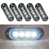 5 PCS MK-087 Car / Truck 4LEDs Side Marker Indicator Lights Bulb Lamp (White Light)