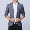 Men Casual Suit Self-cultivation Business Blazer, Size: XXL(Gray)