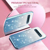 For Samsung Galaxy S10 5G Gradient Glitter Flower All-inclusive Phone Case(Blue)