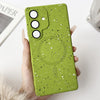 For Samsung Galaxy S25 5G Starry Sky TPU Shockproof MagSafe Phone Case(Green)