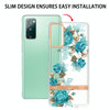 For Samsung Galaxy S20 FE 4G / 5G Flowers and Plants Series IMD TPU Phone Case(Blue Rose)