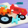 5 PCS Children Wooden Three-Dimensional Puzzle Early Education Cartoon Animal Geometric Educational Toys(Owl)