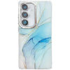 For Samsung Galaxy A25 5G Electroplated Marble Texture Phone Case(Light Blue M5)