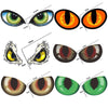 1pc Car Reflective Car Sticker Rearview Mirror Eye Funny Sticker 3D Scratch Blocking Body Sticker Decorative Sticker(Green)