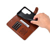 For Samsung Galaxy S24 Ultra 5G AZNS Sheepskin Texture Flip Leather Phone Case(Brown)