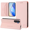 For Samsung Galaxy M54 5G Global / F54 RC01 Dual-Folded Magnetic Suction RFID Leather Phone Case(Pink)