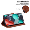 For Realme 13+ Global Seven-shaped Embossed Leather Phone Case(Brown)