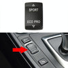 For BMW 3 Series Left Driving Car Central Control Multi-function Sport Button 6131 9252 912(Black)