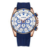 OCHSTIN 6094A Multifunctional Quartz Waterproof Luminous Men Watch(Rose Gold+White+Blue)