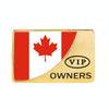 Universal Car Canada Flag Rectangle Shape VIP Metal Decorative Sticker (Gold)